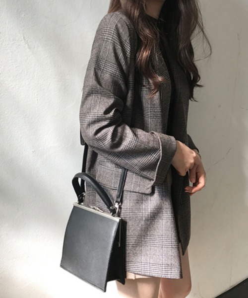 Bifrost（ビフレスト）の「テーラード ロングジャケット（テーラードジャケット・レディース・グレー/ブラウン/ブラウン系その他/グレー系その他/ライトブラウン・FREE）」の8枚目の写真