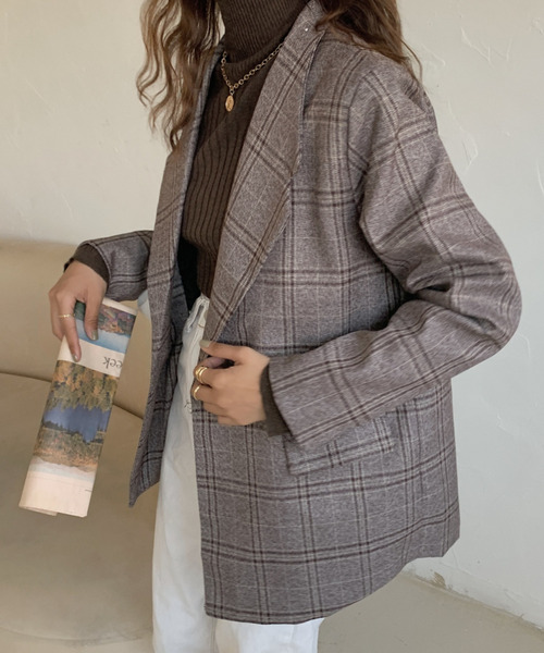 Bifrost（ビフレスト）の「テーラード ロングジャケット（テーラードジャケット・レディース・グレー/ブラウン/ブラウン系その他/グレー系その他/ライトブラウン・FREE）」の17枚目の写真