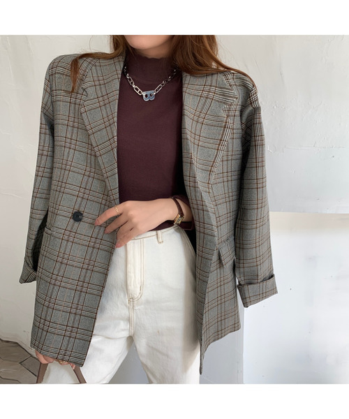 Bifrost（ビフレスト）の「テーラード ロングジャケット（テーラードジャケット・レディース・グレー/ブラウン/ブラウン系その他/グレー系その他/ライトブラウン・FREE）」の18枚目の写真