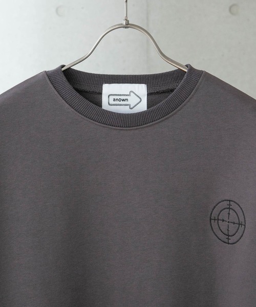 anown(アノン)の「Aim Bullet heavy cotton sweat/エイムバレットヘビーコットンスウェット【ファッションインフルエンサー がらし×anown 限定コラボ】(スウェット・メンズ・ブラック/チャコール・M/L)」の7枚目の写真