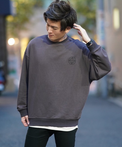 anown(アノン)の「Aim Bullet heavy cotton sweat/エイムバレットヘビーコットンスウェット【ファッションインフルエンサー がらし×anown 限定コラボ】(スウェット・メンズ・ブラック/チャコール・M/L)」の12枚目の写真