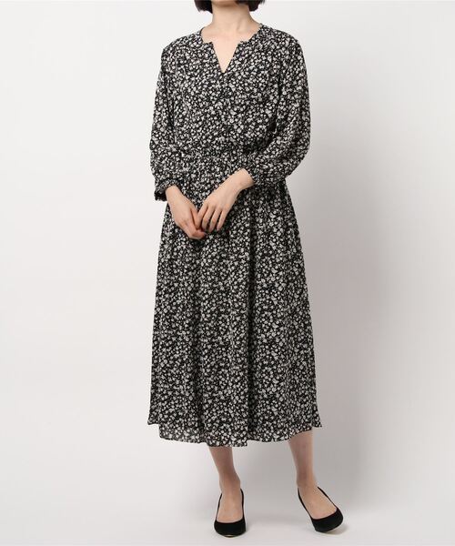 Yecca Vecca イェッカヴェッカ の 秋冬 花柄ロング丈ワンピース ワンピース Wear