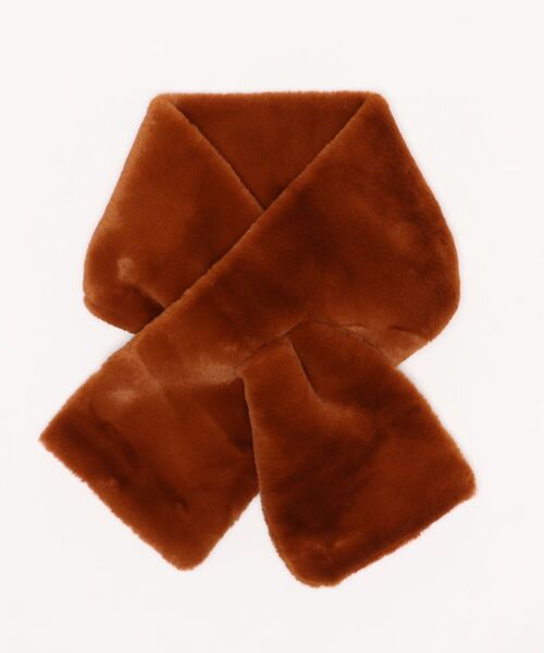 Fun & Daily（ファンアンドデイリー）の「F&D : クロスファーマフラー（マフラー・レディース・ブラック/ベージュ/ブラウン/グレー/ピンク/アイボリー・FREE）」の5枚目の写真