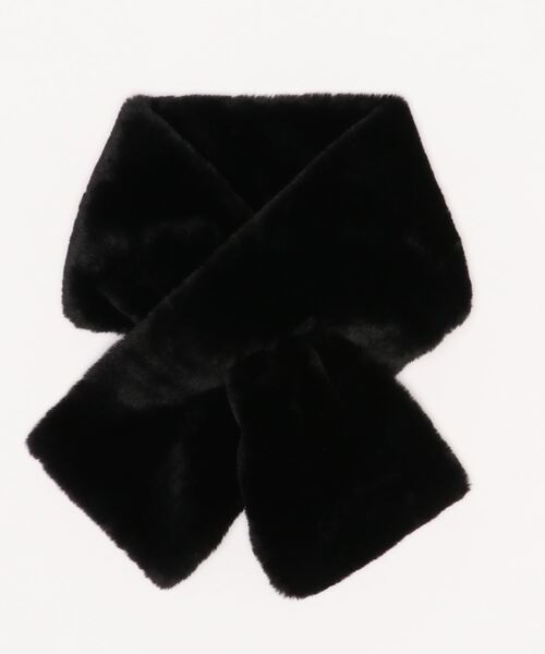 Fun & Daily（ファンアンドデイリー）の「F&D : クロスファーマフラー（マフラー・レディース・ブラック/ベージュ/ブラウン/グレー/ピンク/アイボリー・FREE）」の3枚目の写真