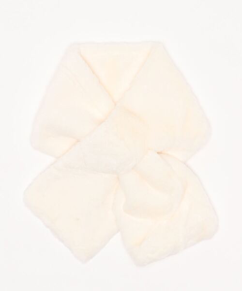 Fun & Daily（ファンアンドデイリー）の「F&D : クロスファーマフラー（マフラー・レディース・ブラック/ベージュ/ブラウン/グレー/ピンク/アイボリー・FREE）」の7枚目の写真