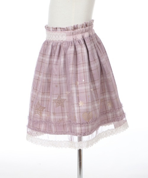 axes femme（アクシーズファム）の「チェック×オーナメント柄ＳＫ（スカート・キッズ・グリーン/ラベンダー・SMALL/MEDIUM/LARGE/X-LARGE/XX-LARGE）」の13枚目の写真