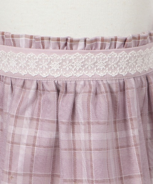 axes femme（アクシーズファム）の「チェック×オーナメント柄ＳＫ（スカート・キッズ・グリーン/ラベンダー・SMALL/MEDIUM/LARGE/X-LARGE/XX-LARGE）」の17枚目の写真