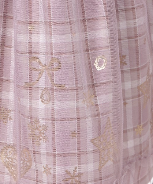 axes femme（アクシーズファム）の「チェック×オーナメント柄ＳＫ（スカート・キッズ・グリーン/ラベンダー・SMALL/MEDIUM/LARGE/X-LARGE/XX-LARGE）」の19枚目の写真