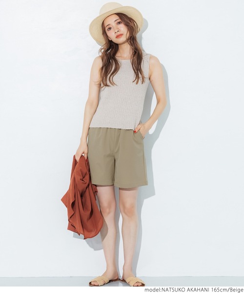 coca（coca）（コカ）の「ストレッチショートパンツ（その他パンツ・レディース・ブラック/ベージュ・ONE SIZE）」の12枚目の写真