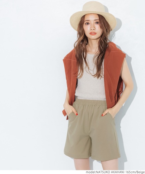 coca（coca）（コカ）の「ストレッチショートパンツ（その他パンツ・レディース・ブラック/ベージュ・ONE SIZE）」の17枚目の写真