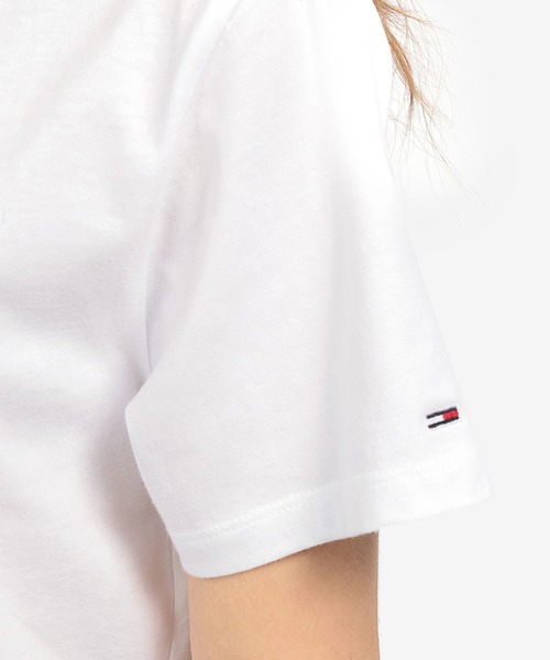 tommy jeans（トミー ジーンズ）の「ロゴエンブロイダリーＴシャツ（Tシャツ/カットソー・レディース・ホワイト/ネイビー/ブルー/ブラック/ピンク/ライトブルー・SMALL/MEDIUM/LARGE/X-SMALL）」の8枚目の写真