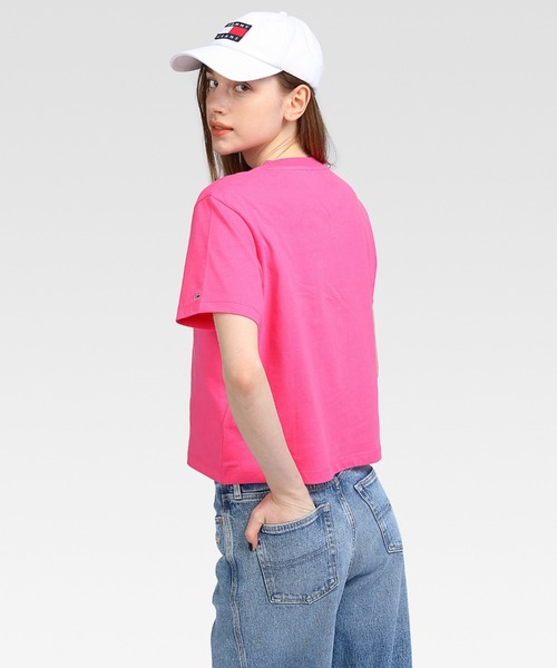 tommy jeans（トミー ジーンズ）の「ロゴエンブロイダリーＴシャツ（Tシャツ/カットソー・レディース・ホワイト/ネイビー/ブルー/ブラック/ピンク/ライトブルー・SMALL/MEDIUM/LARGE/X-SMALL）」の14枚目の写真