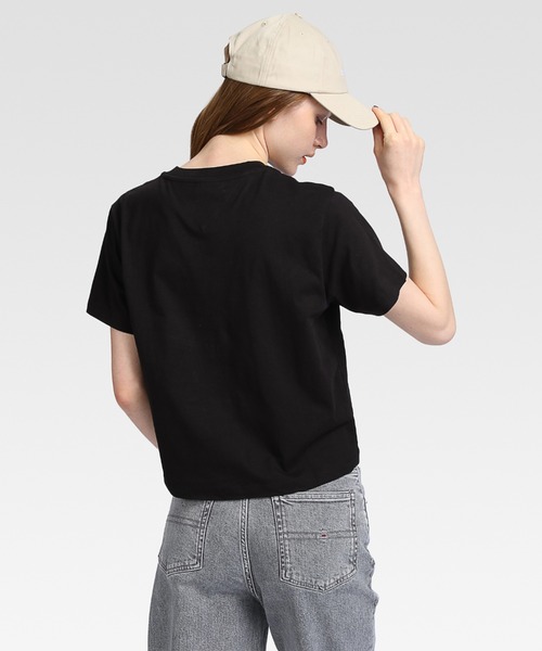 tommy jeans（トミー ジーンズ）の「ロゴエンブロイダリーＴシャツ（Tシャツ/カットソー・レディース・ホワイト/ネイビー/ブルー/ブラック/ピンク/ライトブルー・SMALL/MEDIUM/LARGE/X-SMALL）」の15枚目の写真