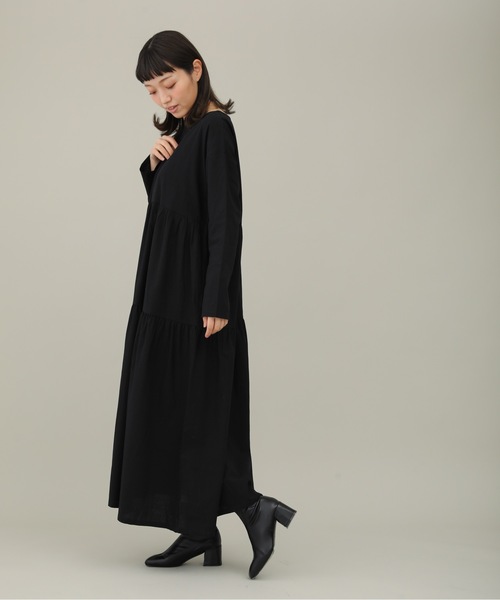 sakishimatokyo（サキシマトーキョー）の「【ZOZO限定】サキシマamp「ティアードノシンプルワンピース」（シャツワンピース・レディース・グレー/ブラック・FREE）」の7枚目の写真