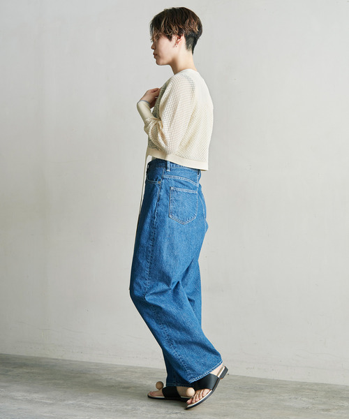 nitca(ニトカ)の「10ozデニム ゆるストレートパンツ(デニムパンツ・レディース・サックスブルー/インディゴブルー/キナリ・1/0)」の18枚目の写真