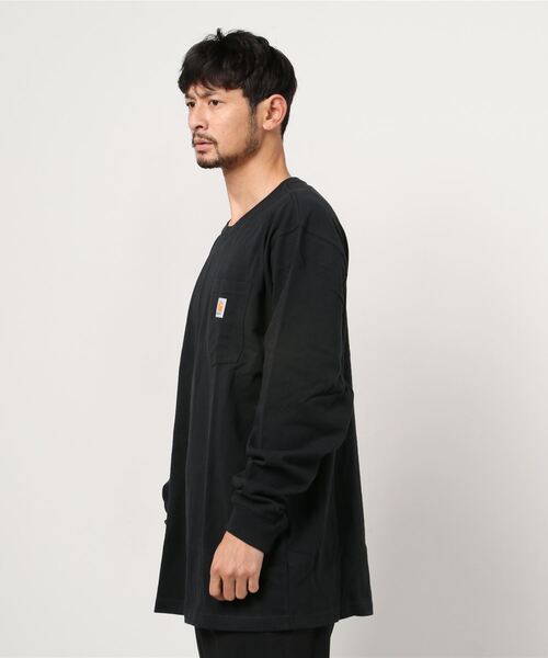 C.E.L.STORE（セルストア）の「CARHARTT / カーハートロンT WORKERS POCKET LS TEE K126ワーカーズポケットL/S T-シャツ（Tシャツ/カットソー・メンズ・ヘザーグレー/ネイビー/チャコール/ブラック/ブルー/オリーブ・X-LARGE/LARGE/MEDIUM）」の7枚目の写真
