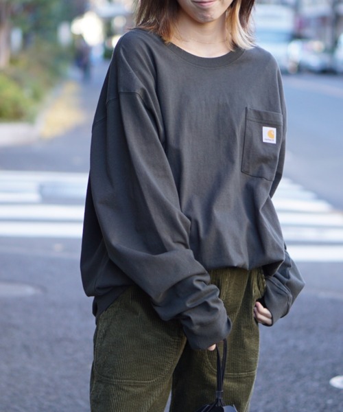 C.E.L.STORE（セルストア）の「CARHARTT / カーハートロンT WORKERS POCKET LS TEE K126ワーカーズポケットL/S T-シャツ（Tシャツ/カットソー・メンズ・ヘザーグレー/ネイビー/チャコール/ブラック/ブルー/オリーブ・X-LARGE/LARGE/MEDIUM）」の4枚目の写真