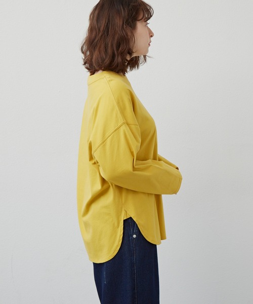 MERLOT（メルロー）の「merlotロゴポケットロンT（Tシャツ/カットソー・レディース・ホワイト/イエロー/ライトブルー/チャコールグレー・FREE）」の21枚目の写真