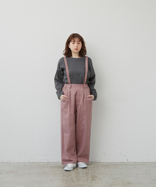 MERLOT（メルロー）の「merlotロゴポケットロンT（Tシャツ/カットソー・レディース・ホワイト/イエロー/ライトブルー/チャコールグレー・FREE）」の9枚目の写真