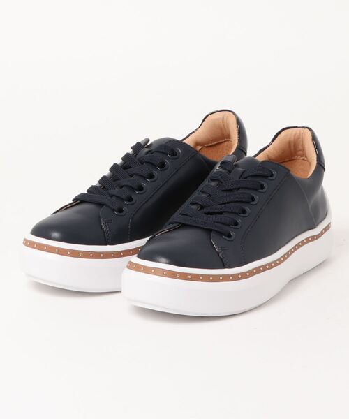 LANVIN en Bleu(ランバンオンブルー)の「レースアップスニーカー(スニーカー・レディース・ネイビー/ホワイト×グレー/ホワイト/シルバー/ピンクベージュ/ホワイト系その他/シルバー系その他/プラチナム/ブラック・23.0cm/24.5cm/24.0cm/23.5cm/22.5cm)」の5枚目の写真