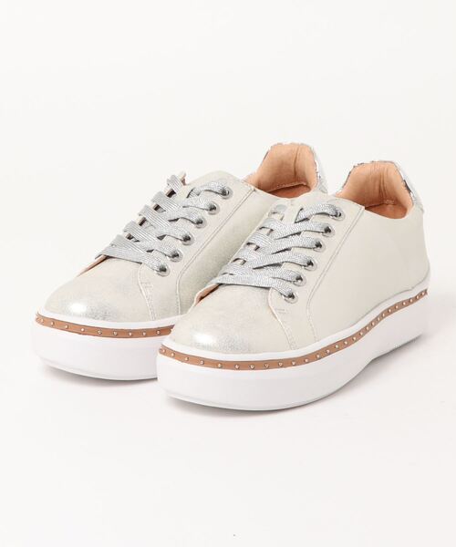 LANVIN en Bleu(ランバンオンブルー)の「レースアップスニーカー(スニーカー・レディース・ネイビー/ホワイト×グレー/ホワイト/シルバー/ピンクベージュ/ホワイト系その他/シルバー系その他/プラチナム/ブラック・23.0cm/24.5cm/24.0cm/23.5cm/22.5cm)」の7枚目の写真