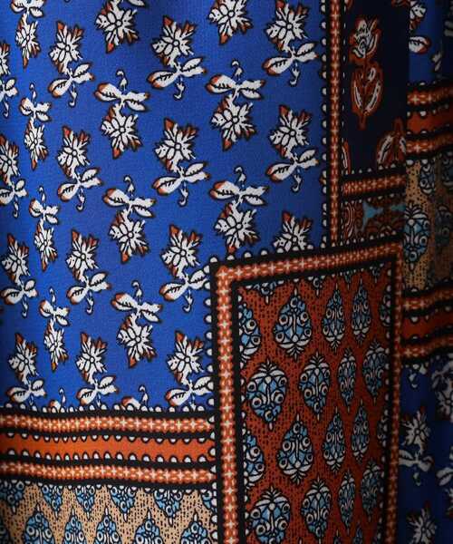 SHOO・LA・RUE（シューラルー）の「◆裾フレアー8枚はぎパッチワーク風プリントスカート（スカート・レディース・ブラック系3/ライトオレンジ系1/ブルー系3・00）」の10枚目の写真