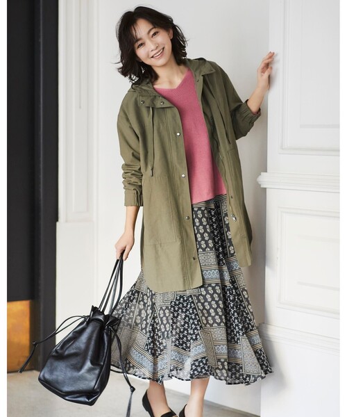 SHOO・LA・RUE（シューラルー）の「◆裾フレアー8枚はぎパッチワーク風プリントスカート（スカート・レディース・ブラック系3/ライトオレンジ系1/ブルー系3・00）」の15枚目の写真