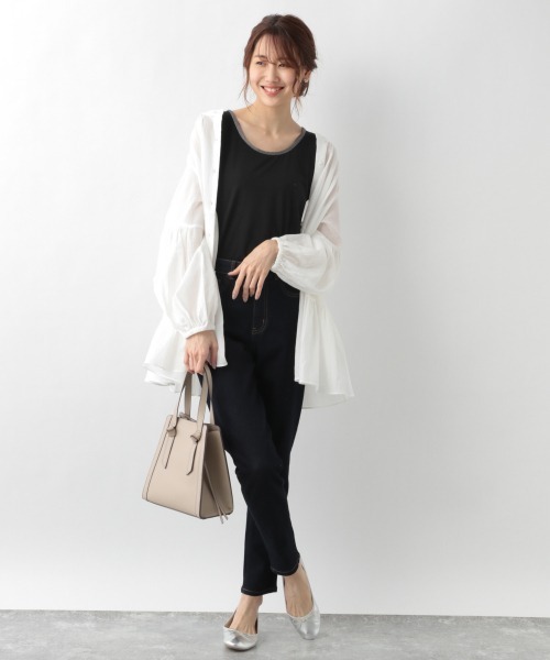 GLOBAL WORK（グローバルワーク）の「Beau-Teeアビガイルタンク/930793（タンクトップ・レディース・ホワイト/アイボリー/ブラック/ライトグレー・MEDIUM/LARGE）」の6枚目の写真