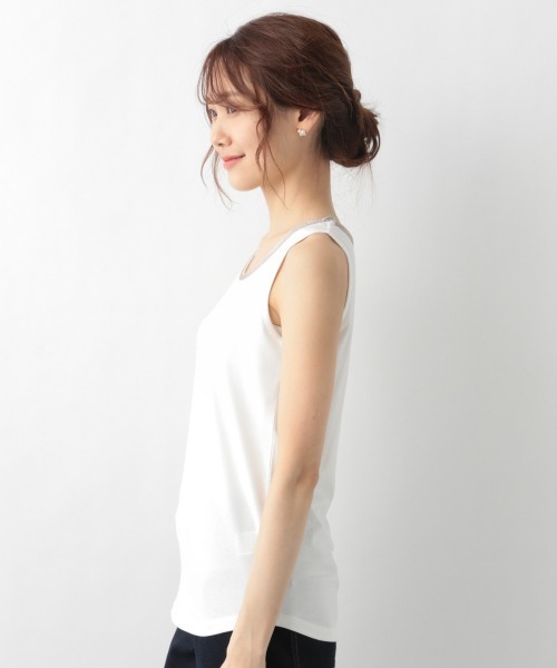 GLOBAL WORK（グローバルワーク）の「Beau-Teeアビガイルタンク/930793（タンクトップ・レディース・ホワイト/アイボリー/ブラック/ライトグレー・MEDIUM/LARGE）」の8枚目の写真