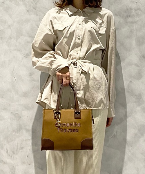 Samantha Thavasa(サマンサタバサ)の「サマンサドゥジュール 小サイズ(トートバッグ・レディース・ブラック/アイボリー/キャメル/ダークブルー・FREE)」の4枚目の写真