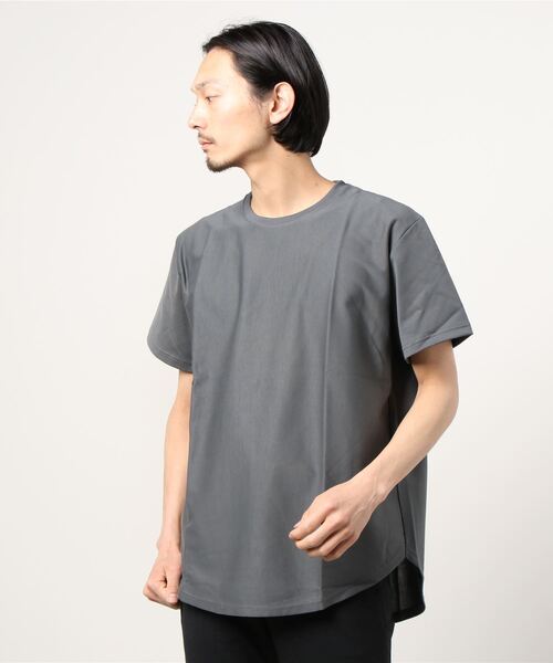 soe(ソーイ)の「【soe】ROUND HEM TALL TEE(Tシャツ/カットソー・メンズ・ブラック/パープル/ブルー/グレー/ネイビー/ライトベージュ・1/2/0/3)」の3枚目の写真