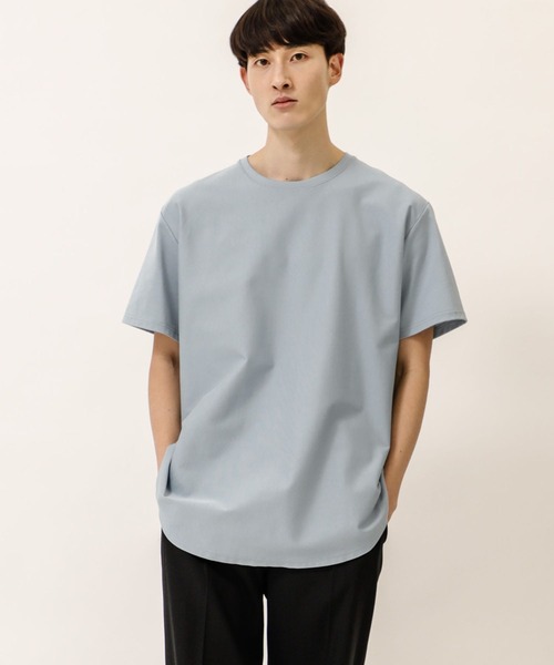 soe(ソーイ)の「【soe】ROUND HEM TALL TEE(Tシャツ/カットソー・メンズ・ブラック/パープル/ブルー/グレー/ネイビー/ライトベージュ・1/2/0/3)」の5枚目の写真