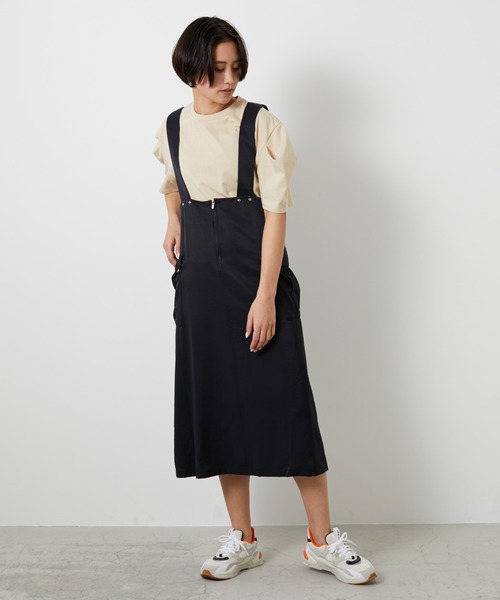 AZUL ENCANTO（アズールエンカント）の「ワークポケットジャンパースカート（ジャンパースカート・レディース・ブラック/カーキ・FREE）」の22枚目の写真