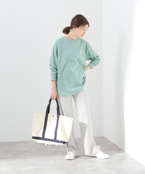 SLOBE IENA（スローブイエナ）の「刺繍ロンTEE【手洗い可能】◆（Tシャツ/カットソー・レディース・サックスブルー/ホワイト/ベージュ・FREE）」の12枚目の写真