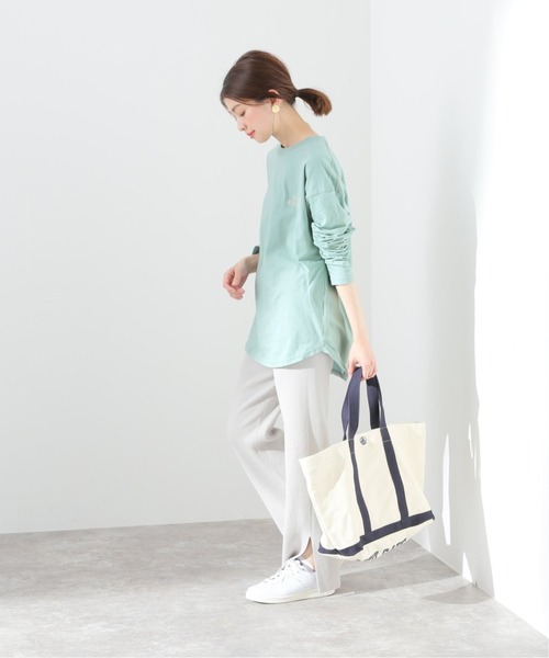 SLOBE IENA（スローブイエナ）の「刺繍ロンTEE【手洗い可能】◆（Tシャツ/カットソー・レディース・サックスブルー/ホワイト/ベージュ・FREE）」の18枚目の写真