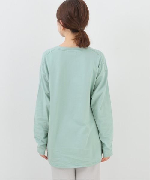 SLOBE IENA（スローブイエナ）の「刺繍ロンTEE【手洗い可能】◆（Tシャツ/カットソー・レディース・サックスブルー/ホワイト/ベージュ・FREE）」の4枚目の写真