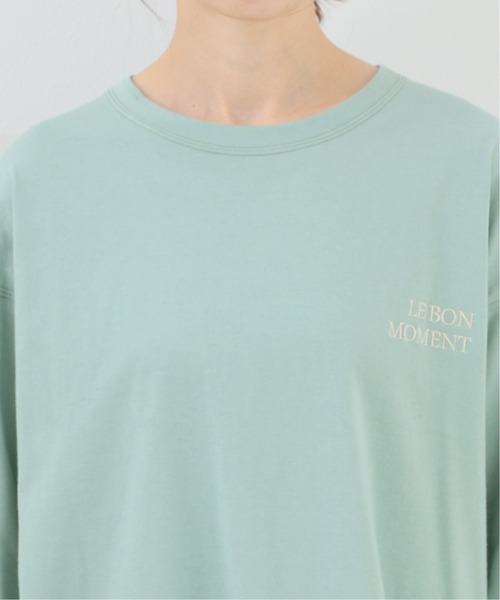 SLOBE IENA（スローブイエナ）の「刺繍ロンTEE【手洗い可能】◆（Tシャツ/カットソー・レディース・サックスブルー/ホワイト/ベージュ・FREE）」の10枚目の写真