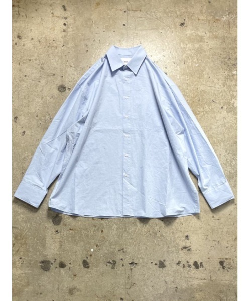 Chikashitsu +(チカシツプラス)の「【Chikashitsu +】oversized box shirt(シャツ/ブラウス・メンズ・ホワイト/ライトブルー・ONE SIZE)」の14枚目の写真
