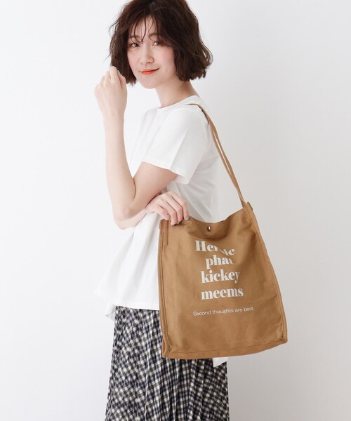 DRESKIP(ドレスキップ)の「◆つまみハンドルトート(トートバッグ・レディース・アイボリー/ベージュ/ブラック/ピンク系・00)」の7枚目の写真