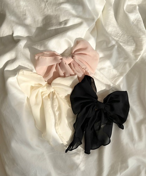 Me%（ミィパーセント）の「BIGリボンクリップ（バレッタ/ヘアクリップ・レディース・チャコールグレー/ブラック/ダークブラウン/ベージュ/ホワイト/ブラウン/ホワイト系その他/ピンク系その他/ブルー系その他・FREE）」の17枚目の写真