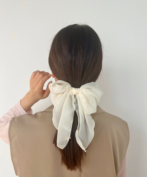 Me%（ミィパーセント）の「BIGリボンクリップ（バレッタ/ヘアクリップ・レディース・チャコールグレー/ブラック/ダークブラウン/ベージュ/ホワイト/ブラウン/ホワイト系その他/ピンク系その他/ブルー系その他・FREE）」の10枚目の写真