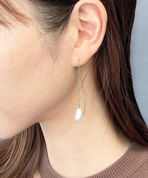 ISS（イズ）の「ISS:バロックパールアメリカンピアス（ピアス（両耳用）・レディース・ゴールド・FREE）」の6枚目の写真