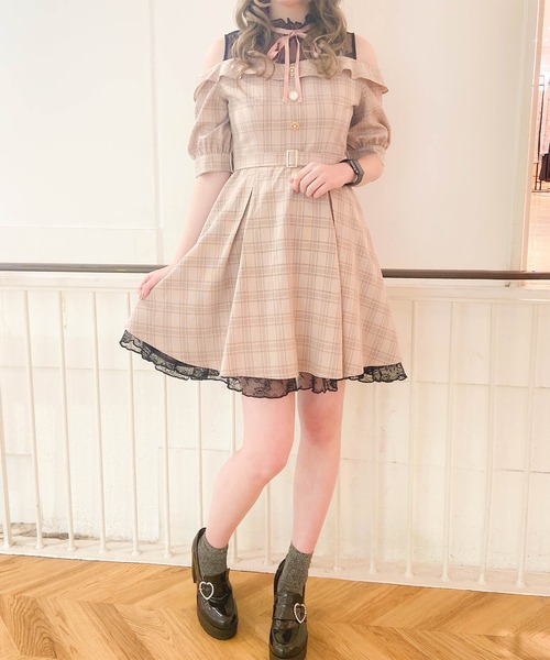 セール 肩開きビジュ釦ワンピース ワンピース Rojita ロジータ のファッション通販 Zozotown