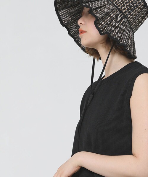 Sig FREAK'S STORE（シグフリークスストア）の「ワッフルノースリーブ（Tシャツ/カットソー・レディース・ホワイト/ベージュ/ブラック・ﾌﾘ-）」の6枚目の写真