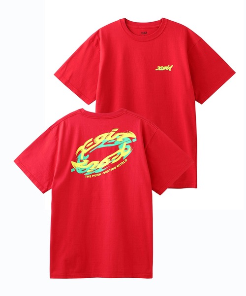 X-girl（エックスガール）の「SPIN LOGO S/S TEE（Tシャツ/カットソー・レディース・ブラック/ブルー/ホワイト/レッド・M/S/XL/L）」の10枚目の写真