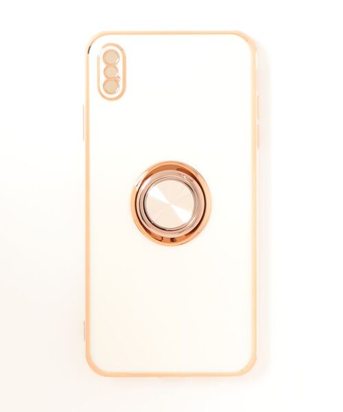 大幅値下げ♡スワロフスキー指輪⭐︎スマホケース付き♪Florere スマホケース カラフルラインパターン バンカーリング付きiPhone