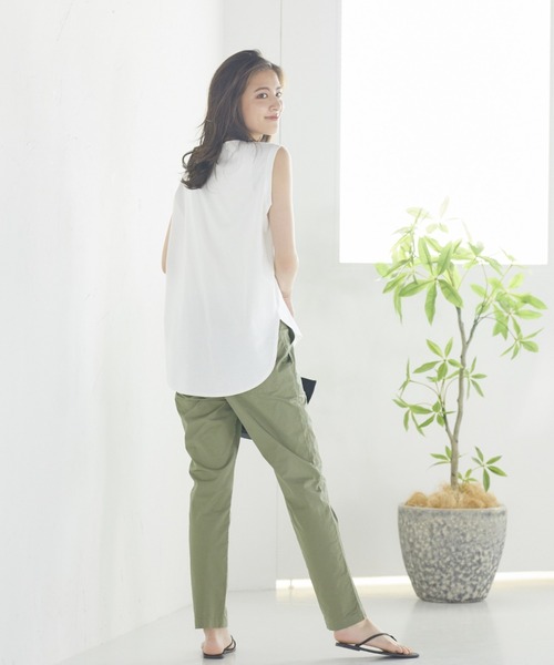 LIPSTAR（リップスター）の「撥水加工USAコットンタンク（Tシャツ/カットソー・レディース・ブラック/オフホワイト/カーキ/オレンジ・M）」の12枚目の写真