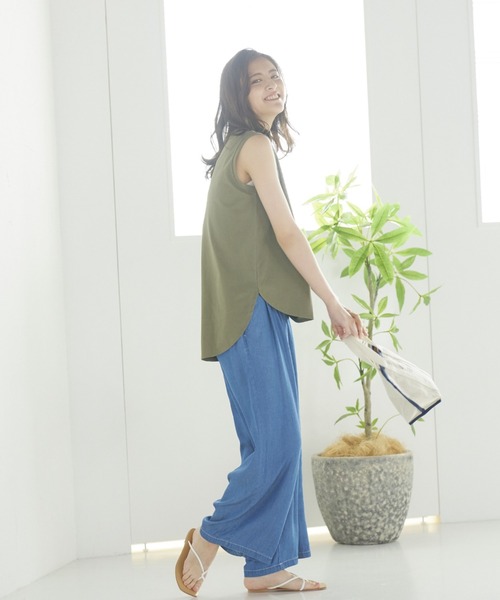 LIPSTAR（リップスター）の「撥水加工USAコットンタンク（Tシャツ/カットソー・レディース・ブラック/オフホワイト/カーキ/オレンジ・M）」の16枚目の写真