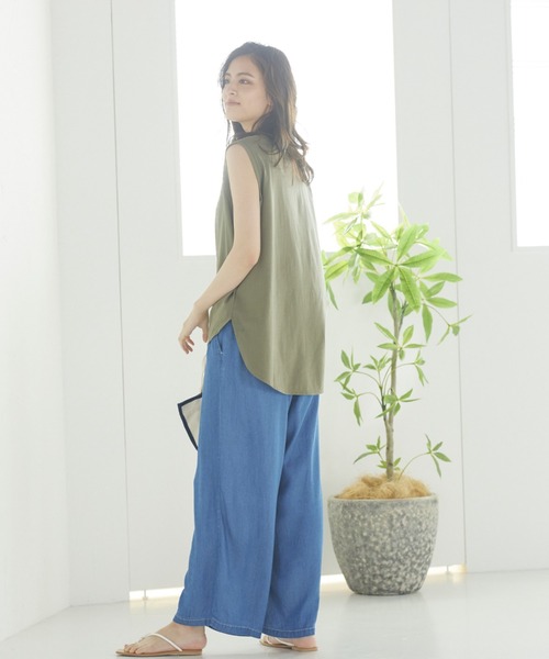 LIPSTAR（リップスター）の「撥水加工USAコットンタンク（Tシャツ/カットソー・レディース・ブラック/オフホワイト/カーキ/オレンジ・M）」の22枚目の写真