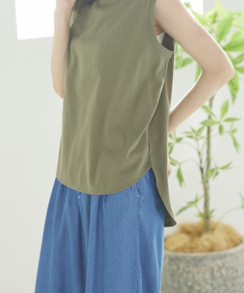 LIPSTAR（リップスター）の「撥水加工USAコットンタンク（Tシャツ/カットソー・レディース・ブラック/オフホワイト/カーキ/オレンジ・M）」の20枚目の写真